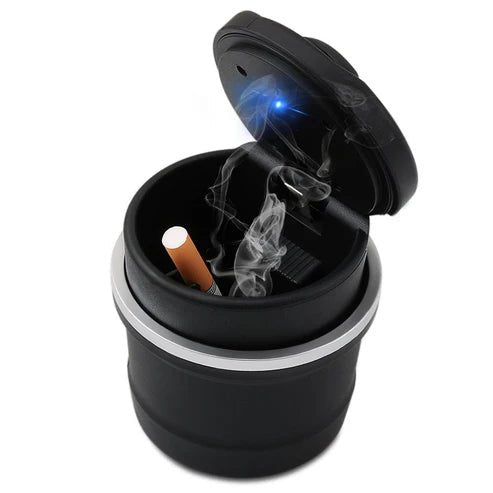 Portable Car Ashtray with LED Light – Smokeless & Odor - Free for Cars | UAE - Rydenix