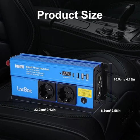 Smart Power Inverter for Car – 12V DC to 220V AC Converter with Dual USB Ports - Rydenix