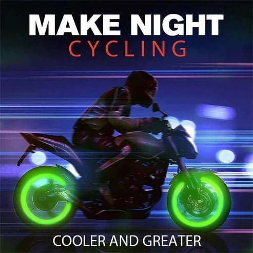 Luminous Tire Valve Caps (4pcs Set) – Glow - in - the - Dark Air Caps for Car, Bike & Motorcycle | UAE - Rydenix