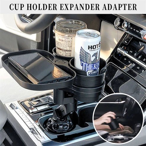 2 - in - 1 Car Cup Holder with Wireless Charger – Fast Charging Phone Dock for Vehicles | UAE - Rydenix