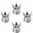 Crown‑Style Tire Valve Caps (4 pcs) – Luxury Gold Air Caps for Cars, Bikes & SUVs | UAE - Rydenix