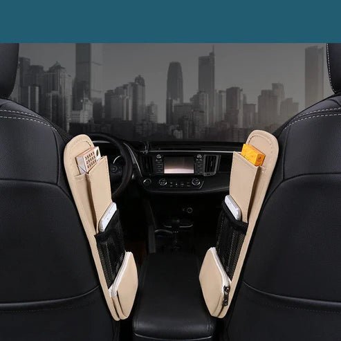 Multifunctional Car Leather Side Pocket Organizer – Gap Filler Storage Bag - Rydenix
