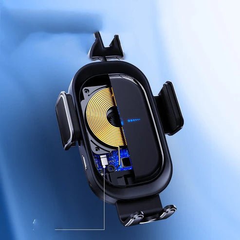 08 Induction Car Wireless Charger – Fast 15W Qi Charging Pad with Auto - Clamp Mount | UAE - Rydenix