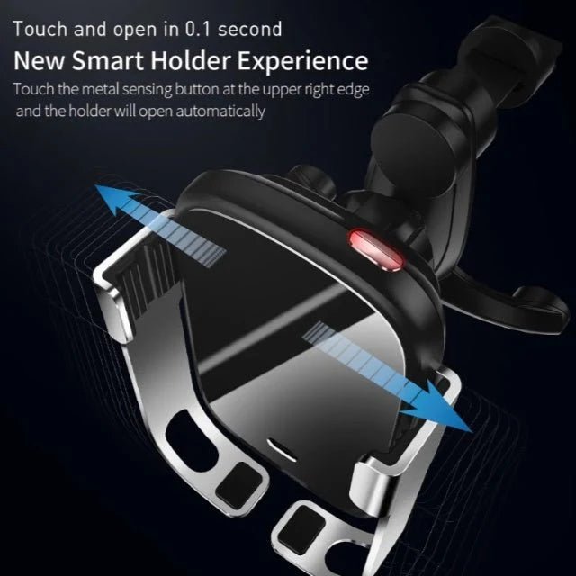 Smart Infrared Sensor Wireless Charging Car Mount – Auto - Closing Electric Bracket - Rydenix