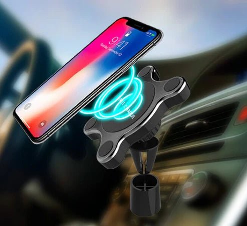 15W Magnetic Wireless Car Charger Mount Compatible with Apple MagSafe & Qi Devices - Rydenix