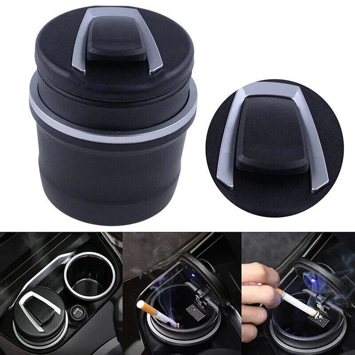 Portable Car Ashtray with LED Light – Smokeless & Odor - Free for Cars | UAE - Rydenix