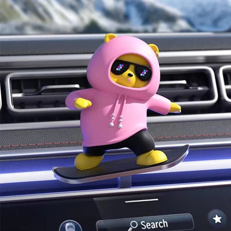 Cute Mobile Bear Car Dashboard Decoration – Cartoon Car Interior Ornament - Rydenix