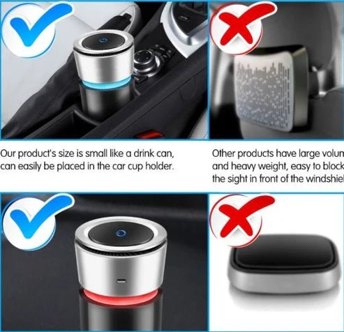 USB Negative Ion Car Air Purifier – Compact In - Car Air Cleaner & Ionizer | UAE - Rydenix