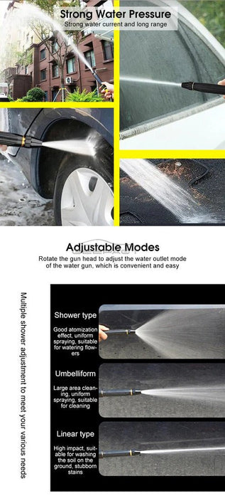 Portable Water Hose Nozzle – Adjustable High - Pressure Spray Gun for Car Wash & Garden | UAE - Rydenix