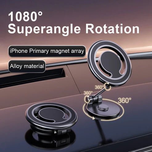 Magnetic Car Phone Holder – Military - Grade Suction Mount for Dashboard & Windshield | UAE - Rydenix