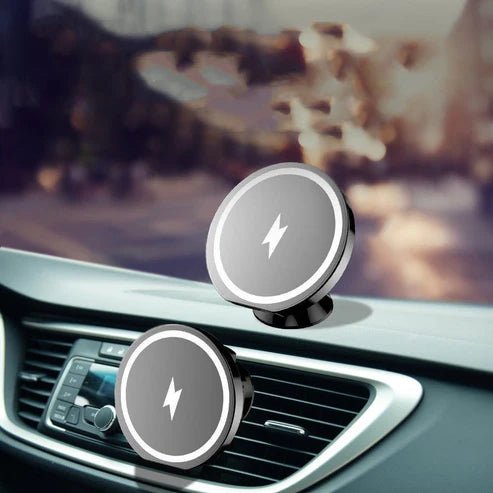 15W Magnetic Wireless Car Charger & Phone Holder – Fast Charging Mount for iPhone & Android | UAE - Rydenix