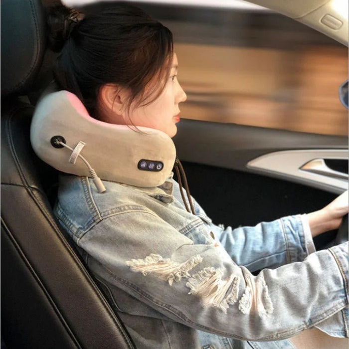 Car Massage Pillow with Heat – Ergonomic Neck & Back Massager for Car, Home & Office | UAE - Rydenix